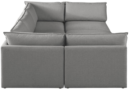 Winston Grey Durable Linen Textured Modular Sectional Sec6D