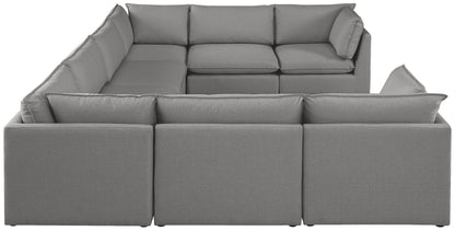 Winston Grey Durable Linen Textured Modular Sectional Sec8A