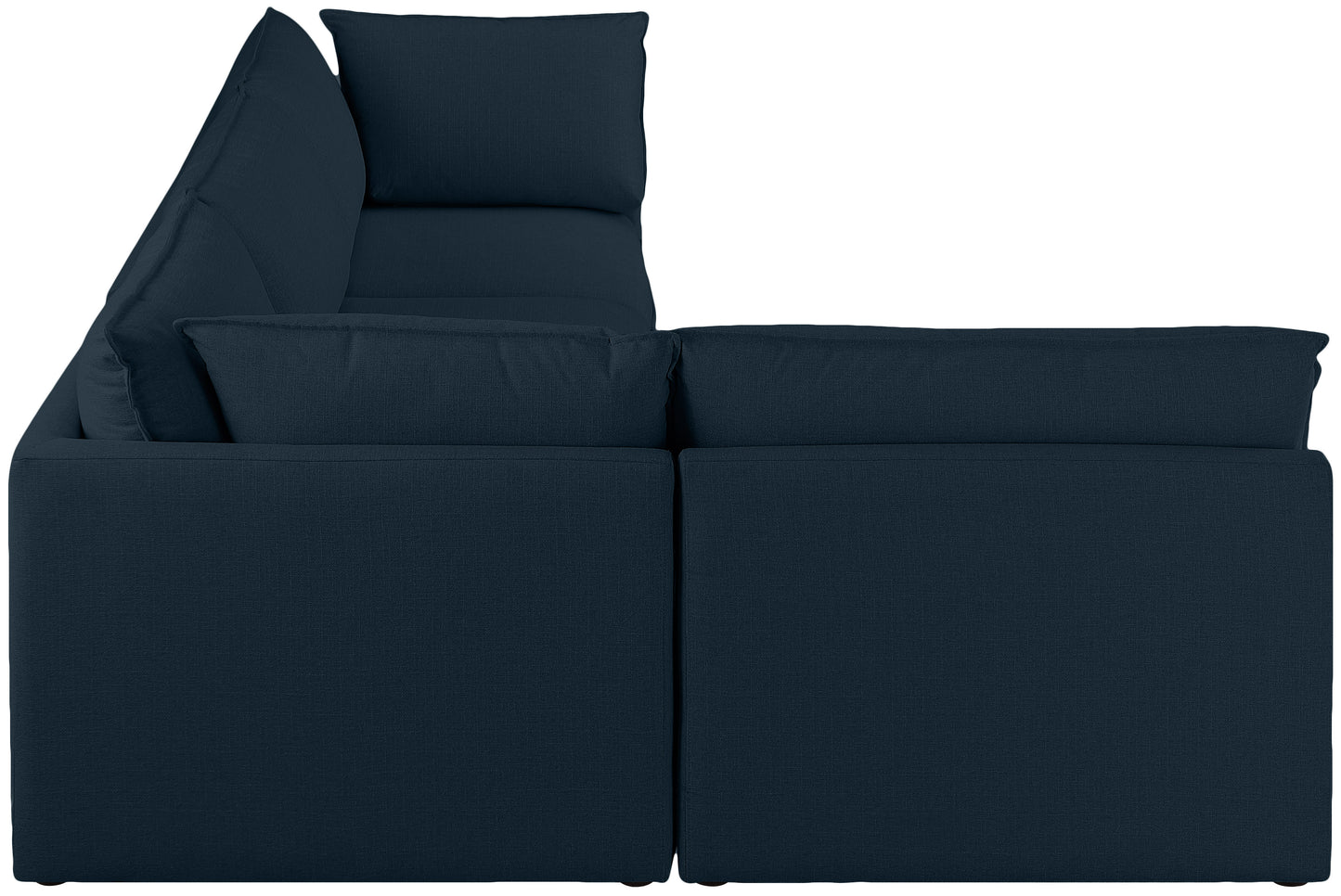 winston navy durable linen textured modular sectional sec4a