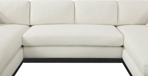 Alta Cream Linen Textured Fabric 3pc. Sectional (3 Boxes) Sectional