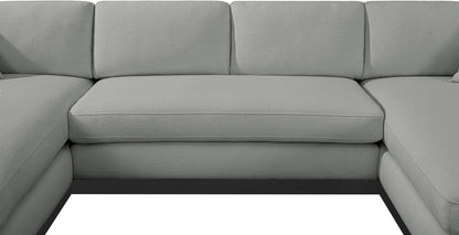 Alta Grey Linen Textured Fabric 3pc. Sectional (3 Boxes) Sectional