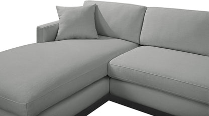 Alta Grey Linen Textured Fabric 3pc. Sectional (3 Boxes) Sectional