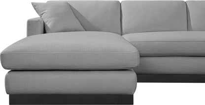 Alta Grey Linen Textured Fabric 3pc. Sectional (3 Boxes) Sectional