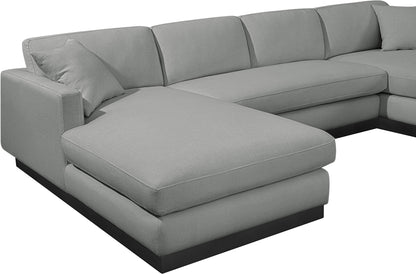 Alta Grey Linen Textured Fabric 3pc. Sectional (3 Boxes) Sectional