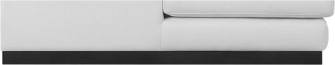 Alta White Linen Textured Fabric 3pc. Sectional (3 Boxes) Sectional