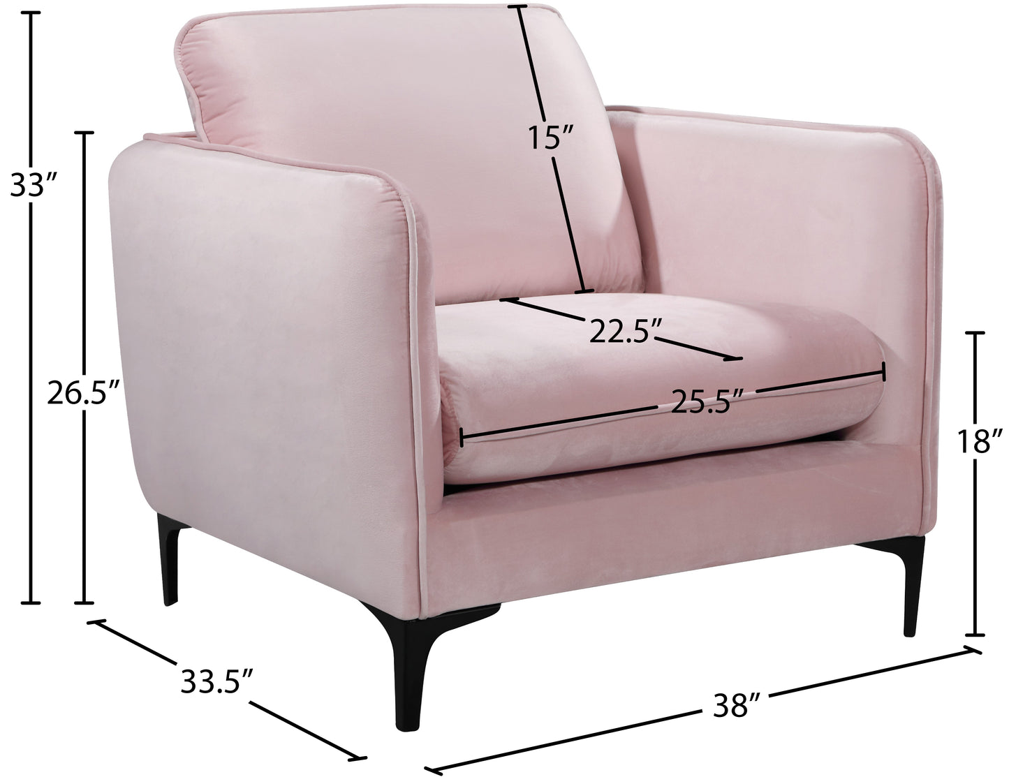 bordeaux pink velvet chair c