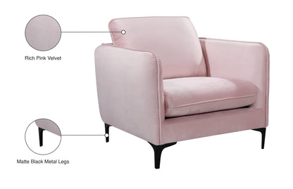 Bordeaux Pink Velvet Chair C