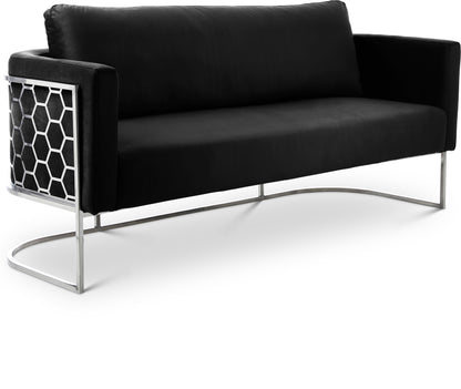 Roy Black Velvet Sofa