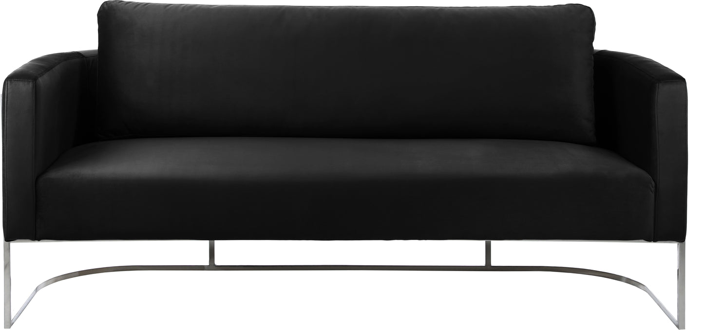 geneva black velvet sofa s