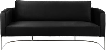 Geneva Black Velvet Sofa S