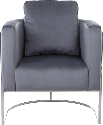 Geneva Grey Velvet Chair C