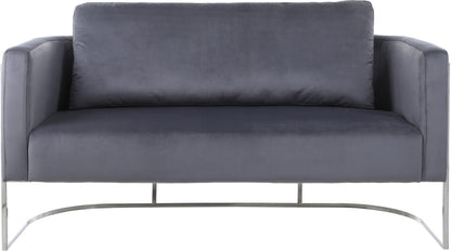 Roy Grey Velvet Loveseat