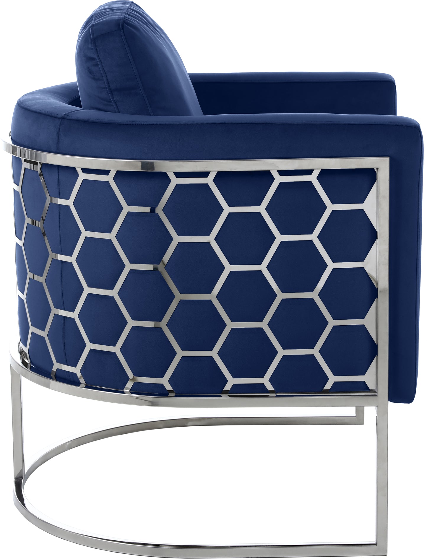 roy navy velvet chair