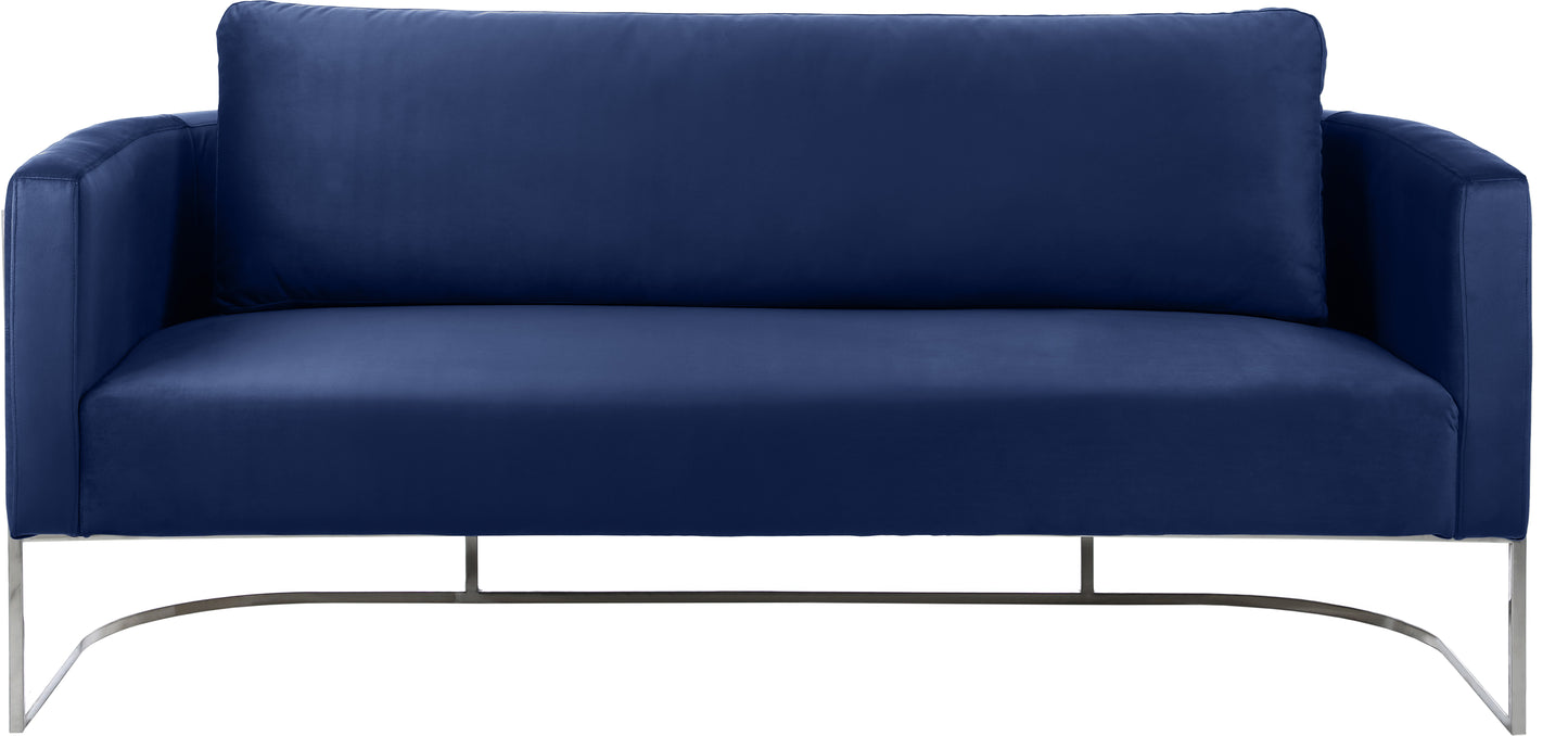 roy navy velvet sofa