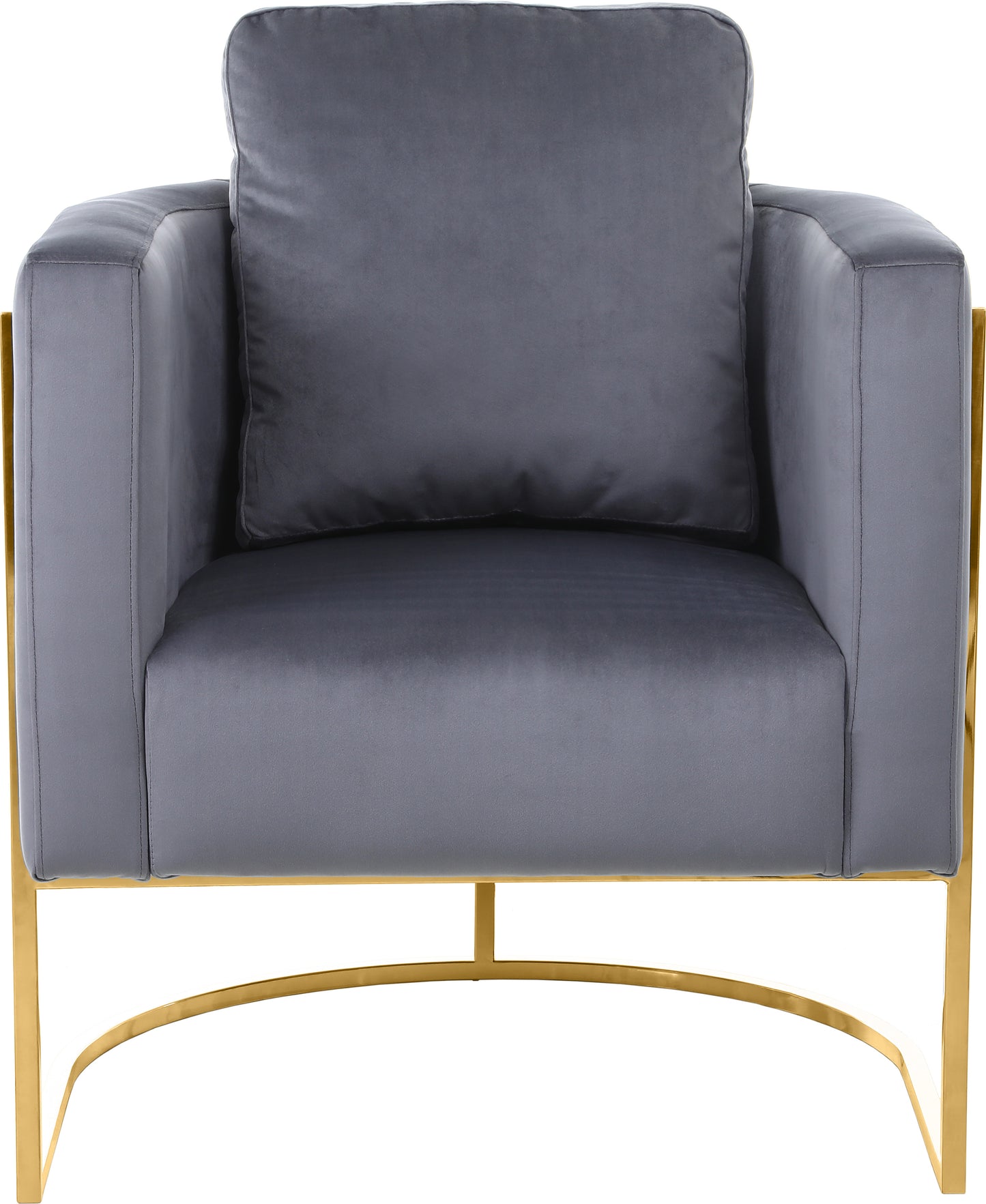 geneva grey velvet chair c