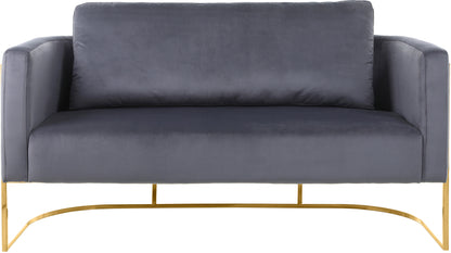 Geneva Grey Velvet Loveseat L