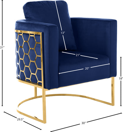 Geneva Navy Velvet Chair C