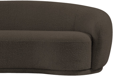 Sawyer Brown Boucle Fabric Loveseat L