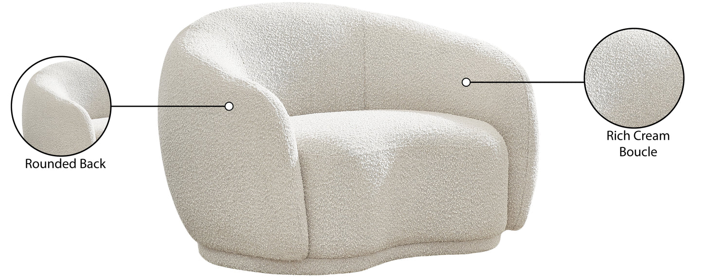 sawyer cream boucle fabric chair c