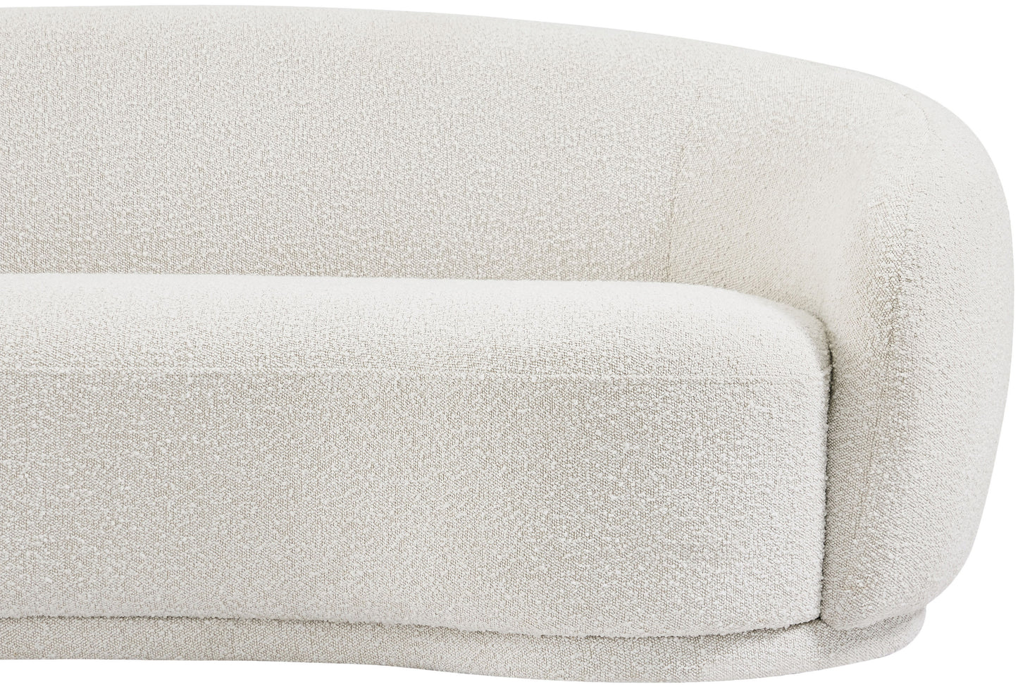 sawyer cream boucle fabric loveseat l