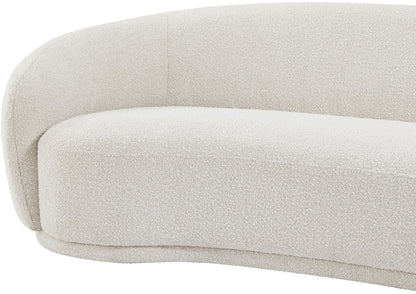 Sawyer Cream Boucle Fabric Loveseat L