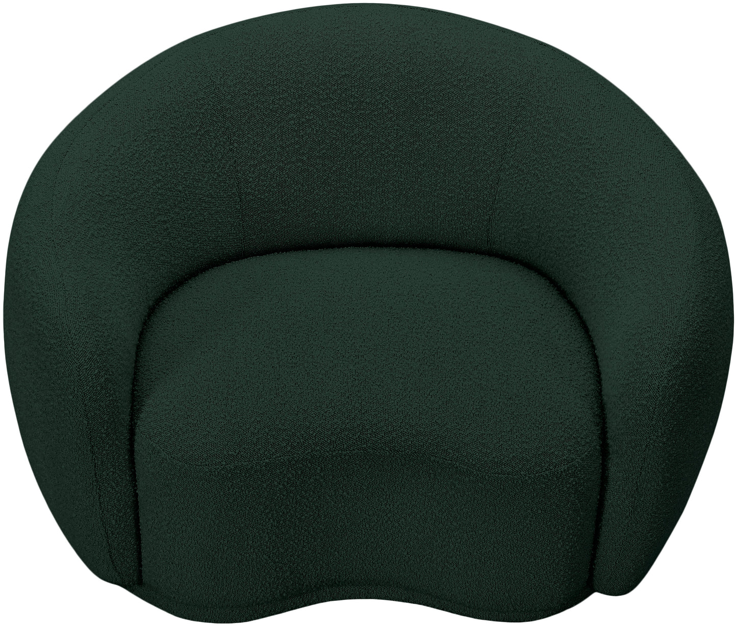 sawyer green boucle fabric chair c