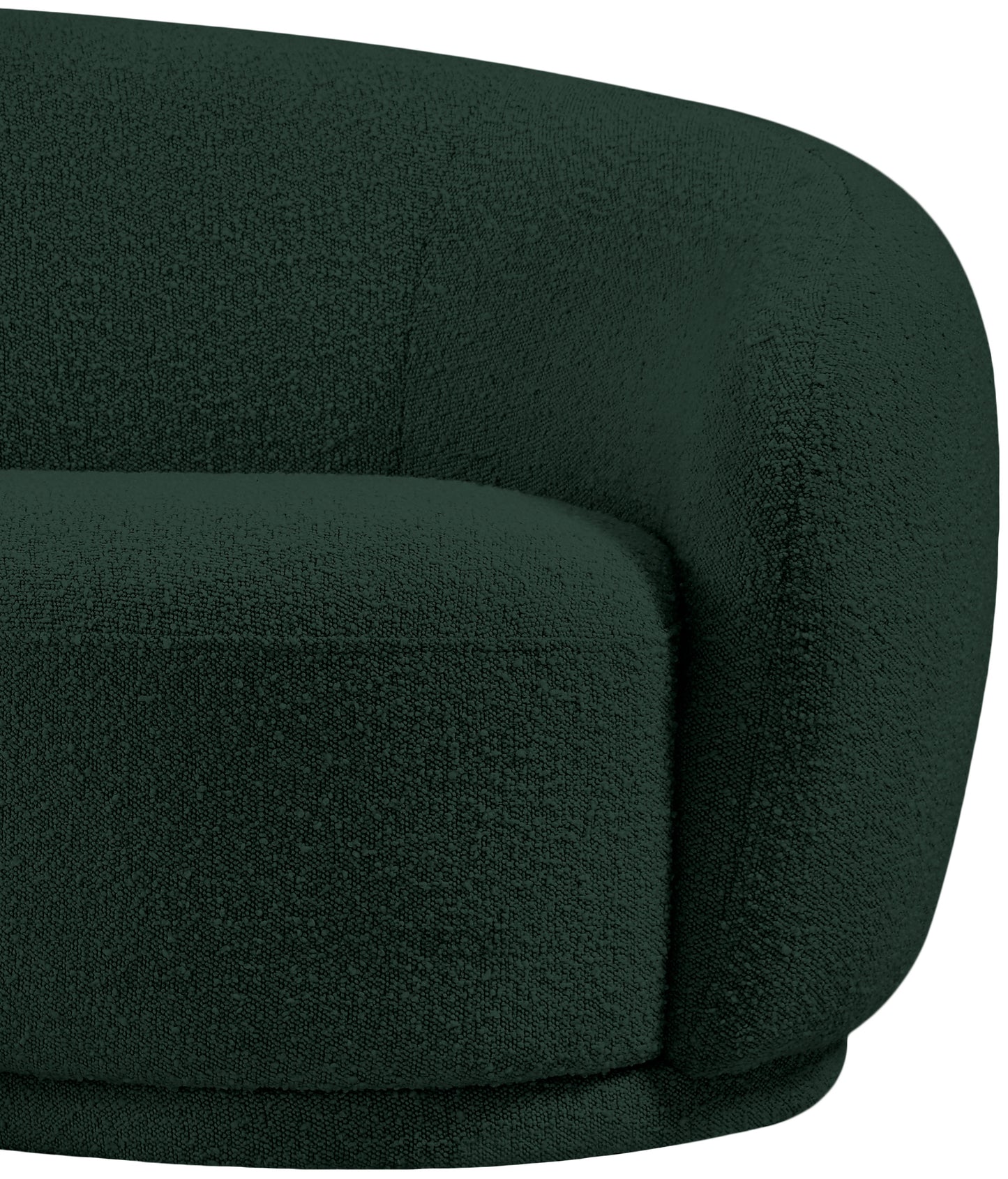 sawyer green boucle fabric chair c