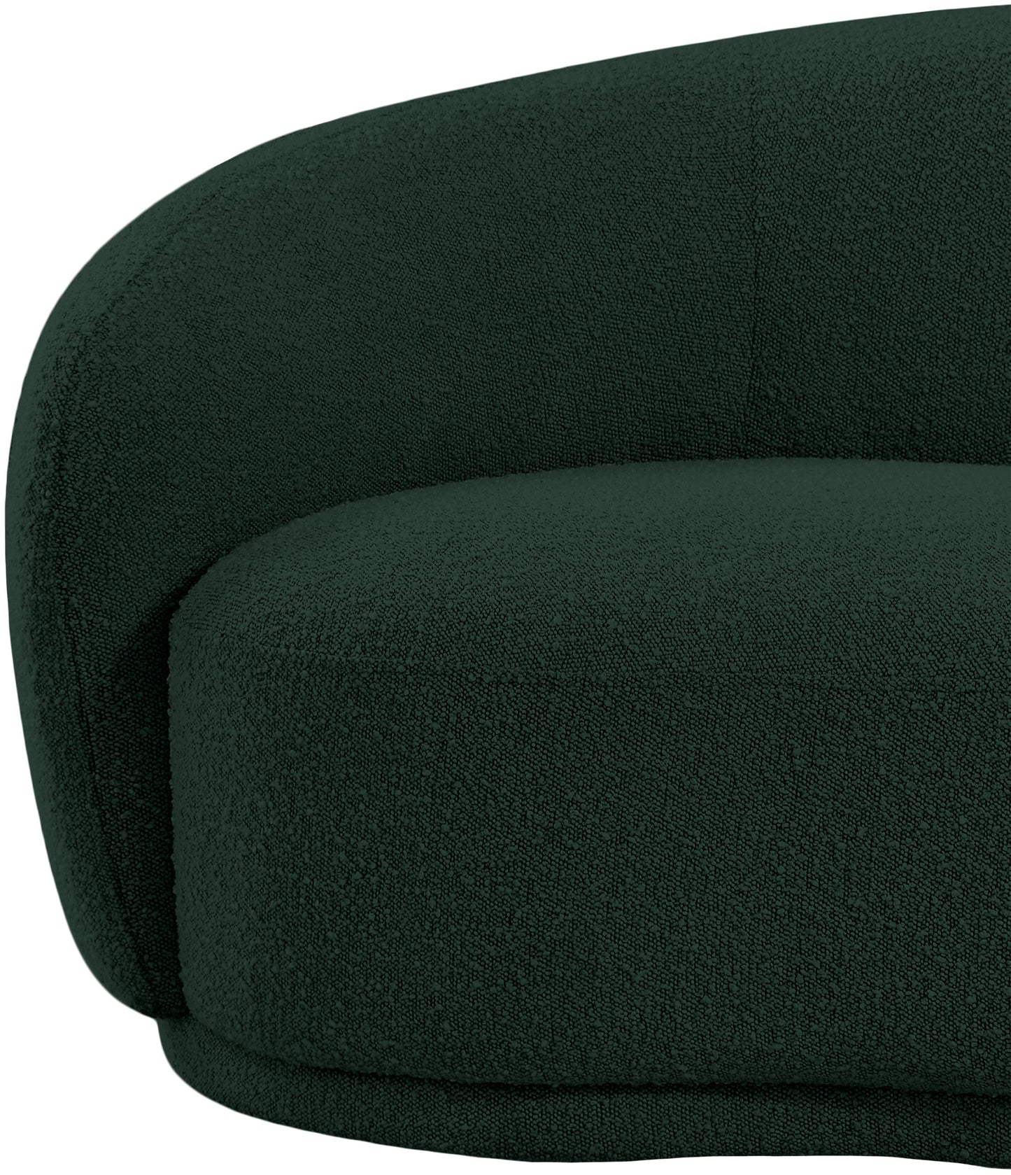 sawyer green boucle fabric chair c