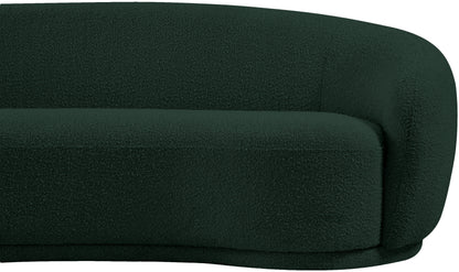 Sawyer Green Boucle Fabric Loveseat L