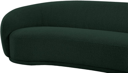 Sawyer Green Boucle Fabric Loveseat L