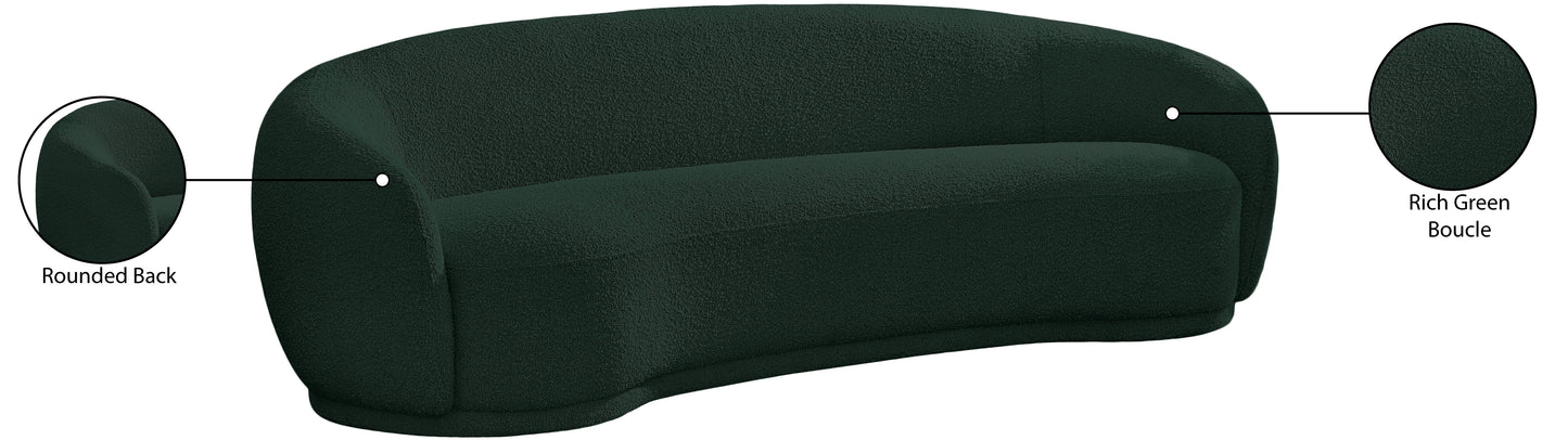 sawyer green boucle fabric sofa s