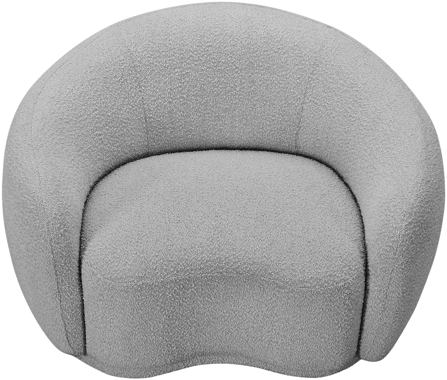 sawyer grey boucle fabric chair c
