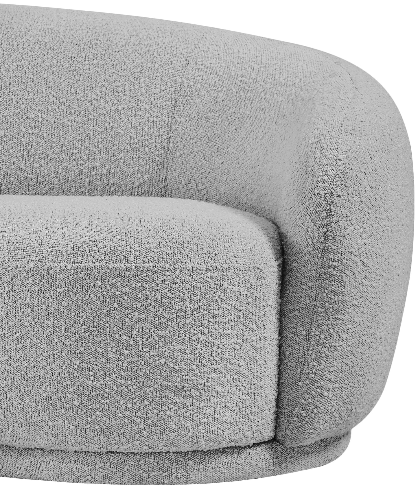 sawyer grey boucle fabric chair c