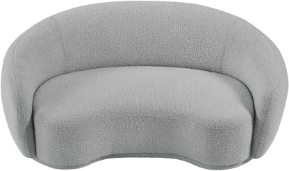 Sawyer Grey Boucle Fabric Loveseat L