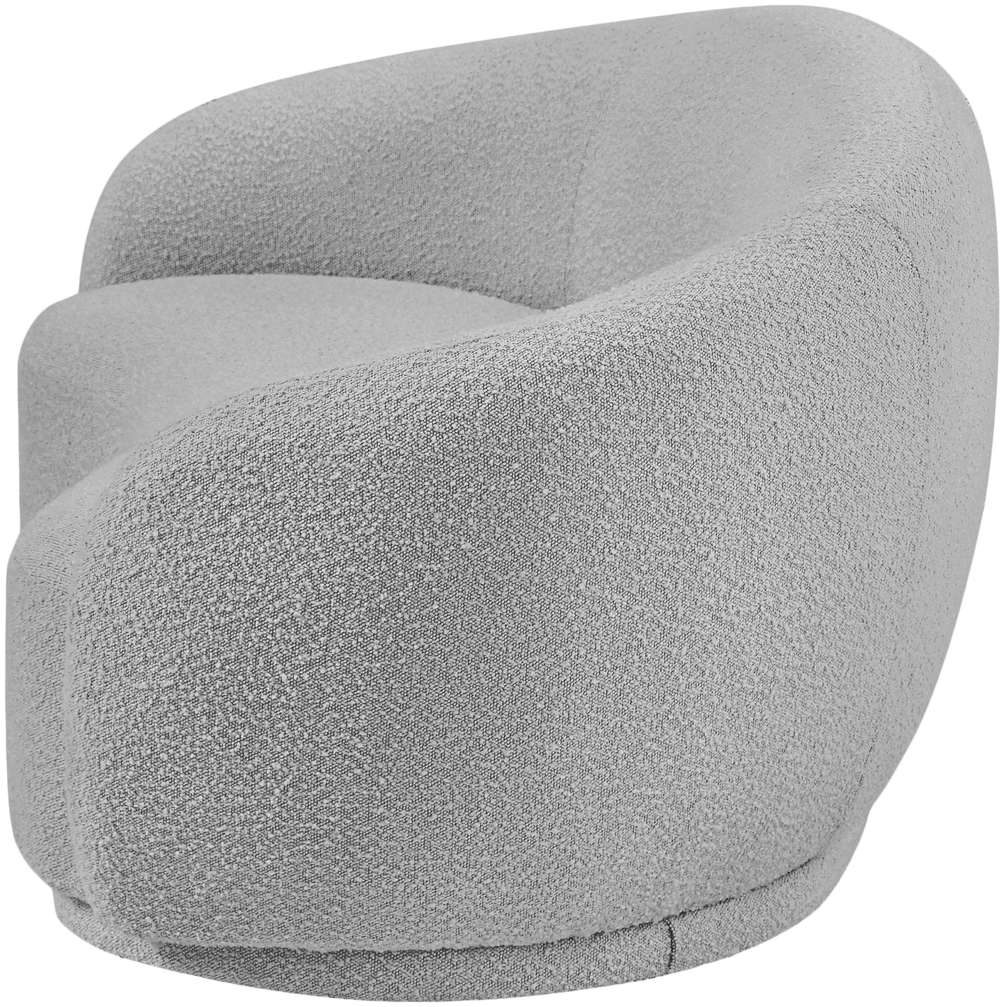 sawyer grey boucle fabric loveseat l