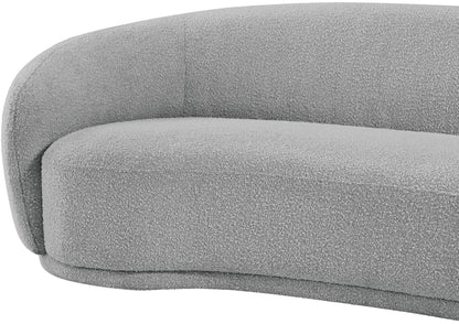 Sawyer Grey Boucle Fabric Loveseat L