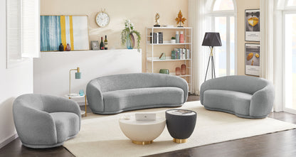 Sawyer Grey Boucle Fabric Sofa S