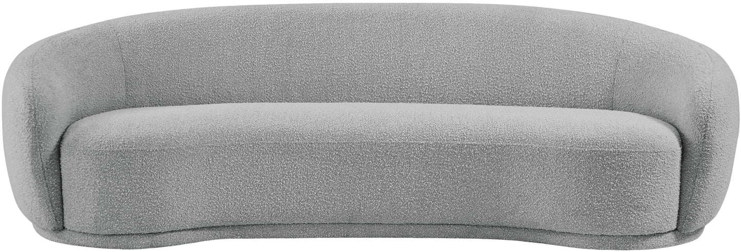 sawyer grey boucle fabric sofa s