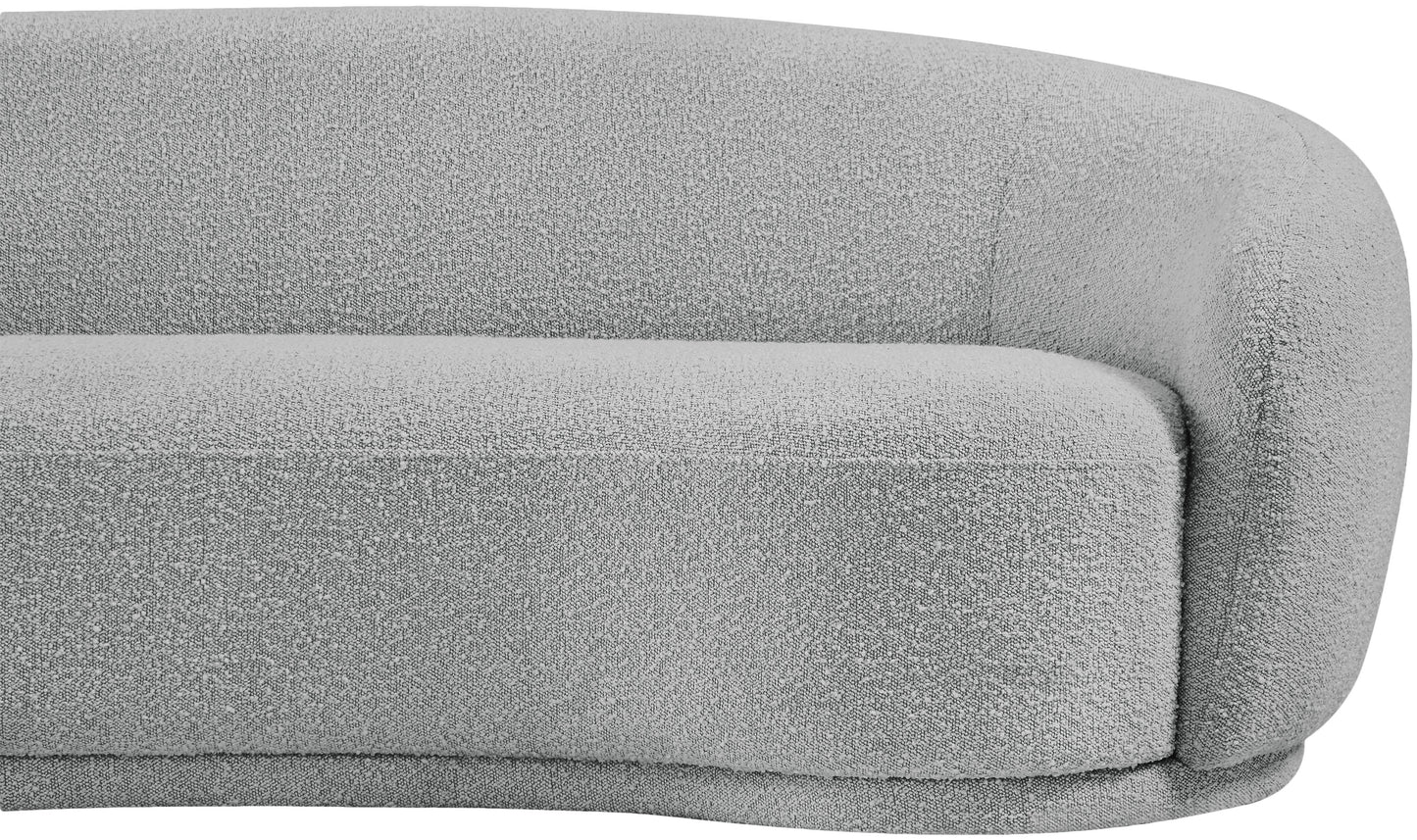 sawyer grey boucle fabric sofa s