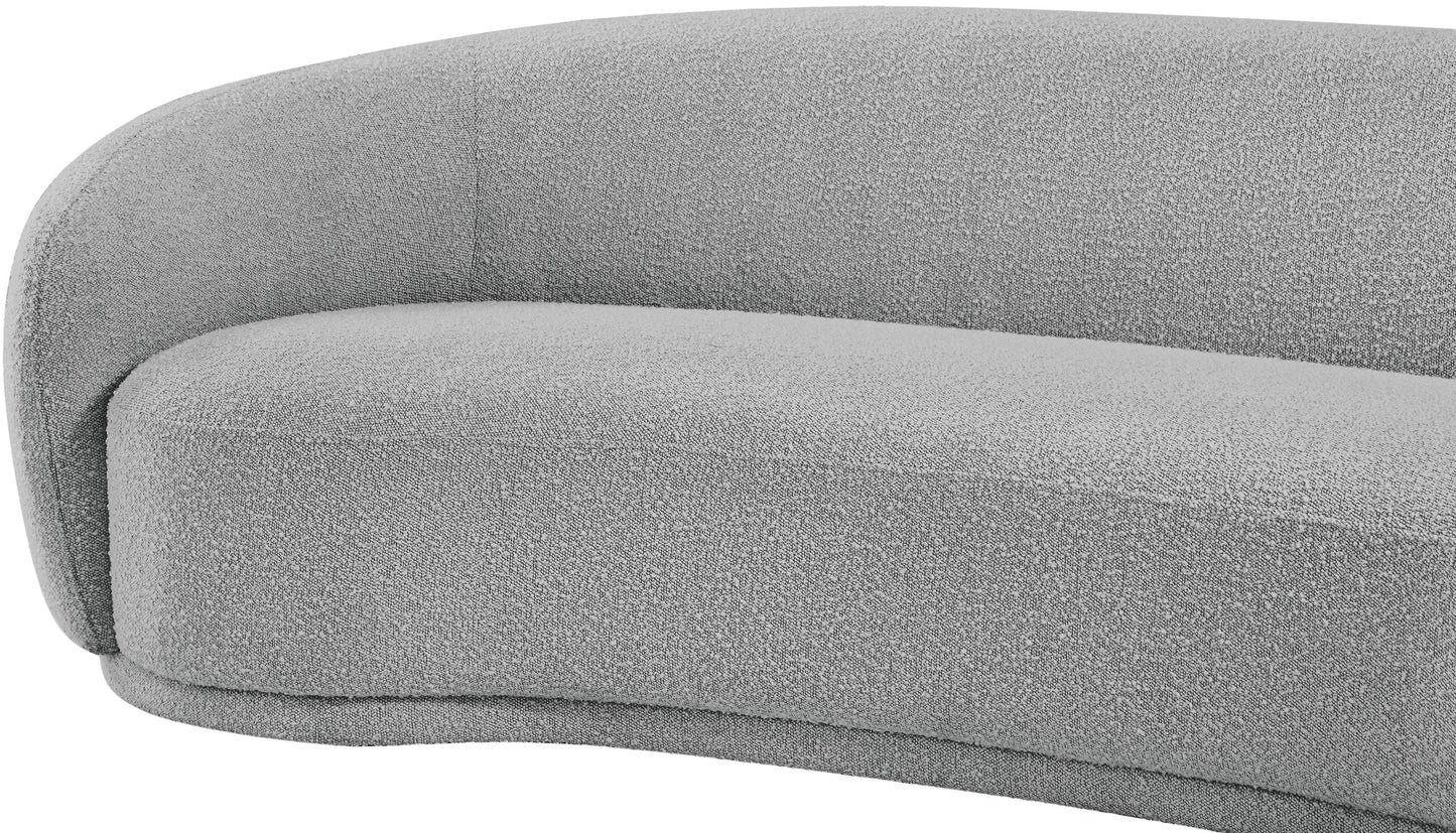 sawyer grey boucle fabric sofa s