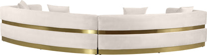 Napa Cream Velvet 2pc. Sectional Sectional