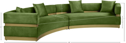 Napa Olive Velvet 2pc. Sectional Sectional