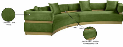 Napa Olive Velvet 2pc. Sectional Sectional