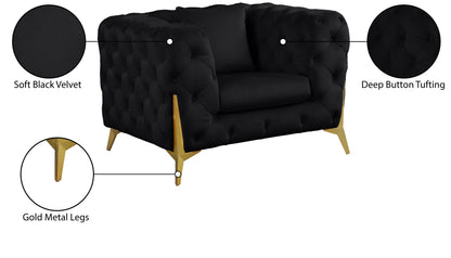 Bristol Black Velvet Chair C