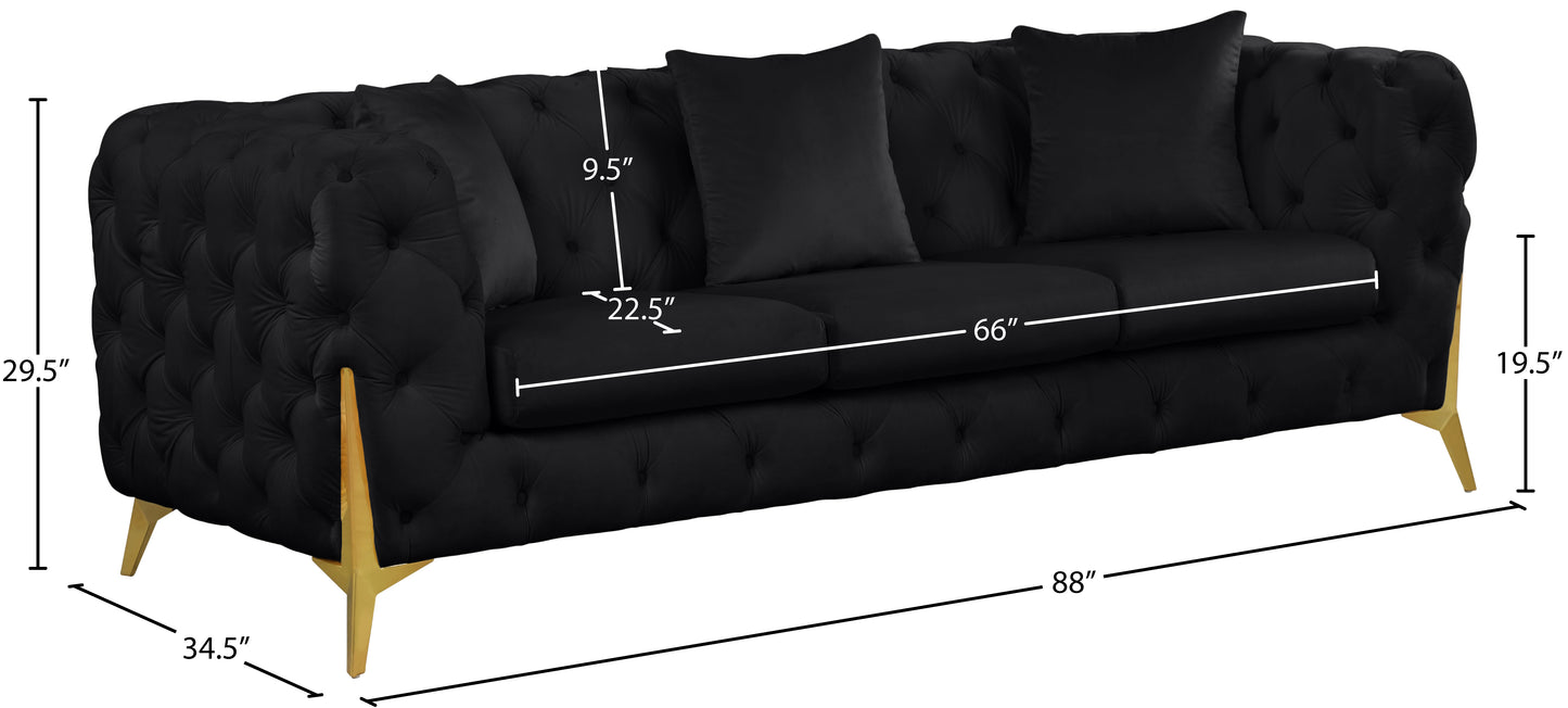 bristol black velvet sofa s