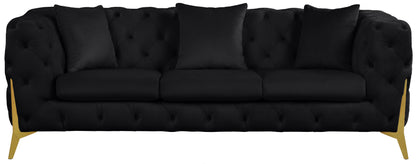 Bristol Black Velvet Sofa S