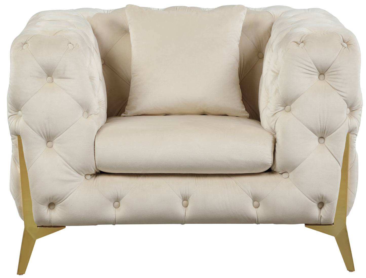 bristol cream velvet chair c