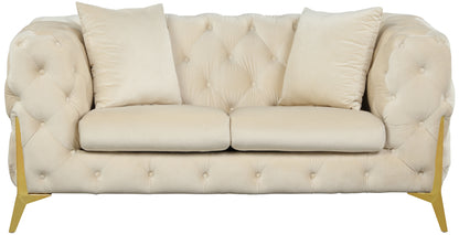 Bristol Cream Velvet Loveseat L