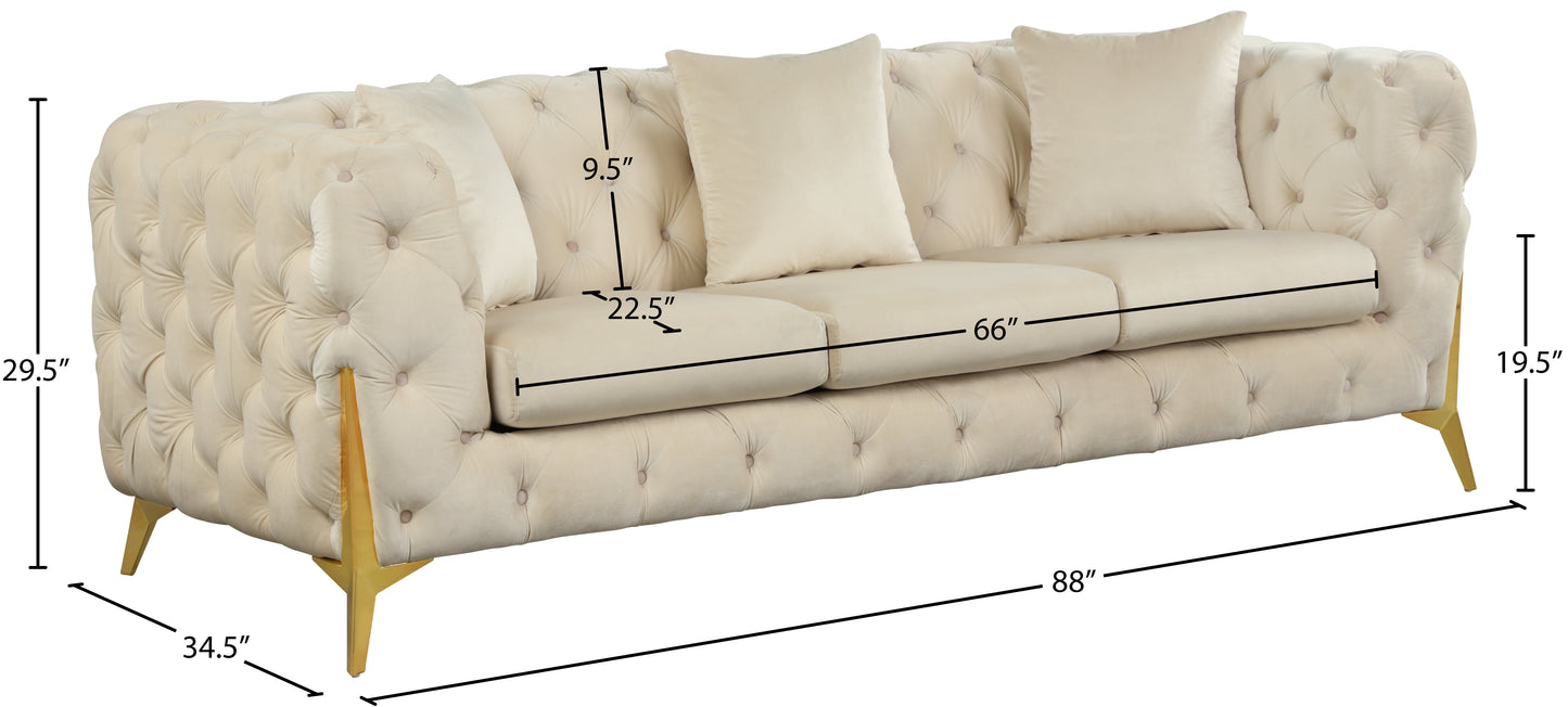 bristol cream velvet sofa s