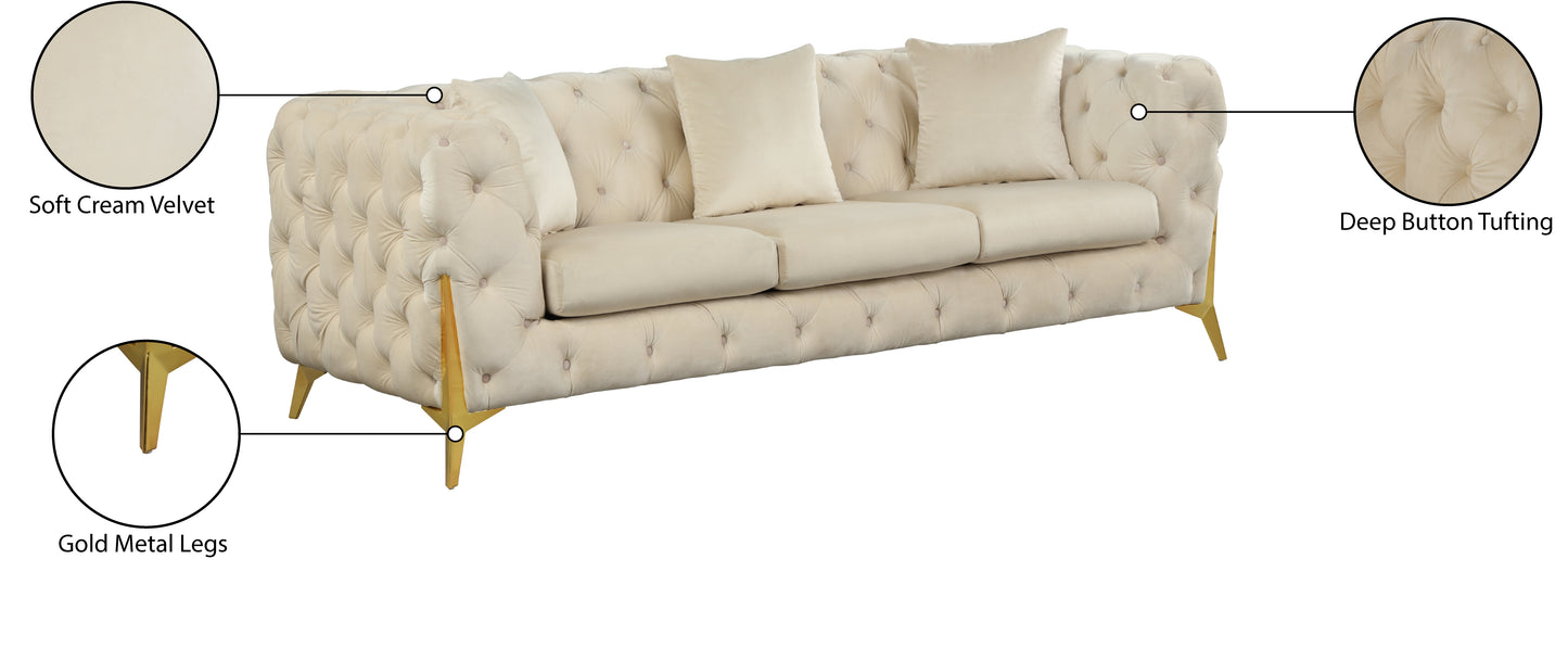 bristol cream velvet sofa s